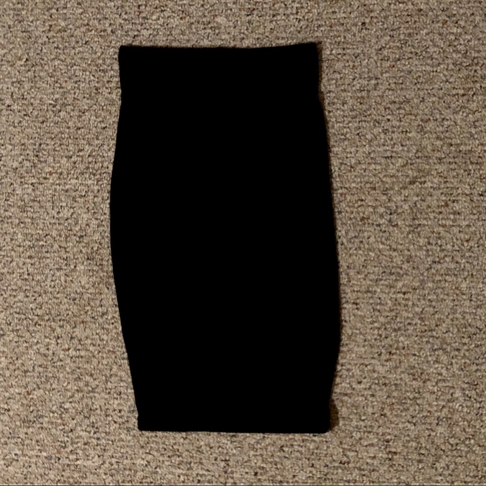 Simple Black Midi Skirt